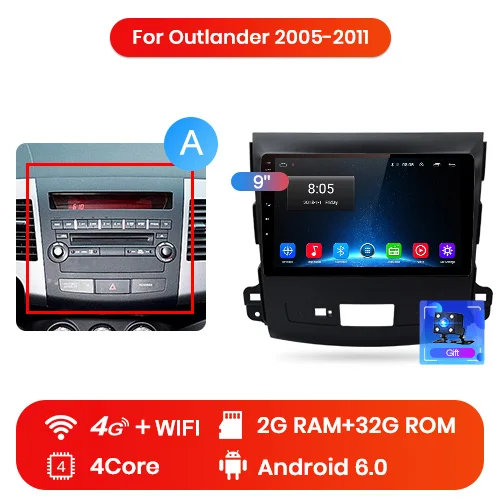 4G (2GB 32GB) A Junsun V1 2 дин магнитола андроид 8.1 навигатором For Mitsubishi Outlander xl 2007 2008 2011 Android 8.1 Штатное Головное устройство для Мицубиси Аутлендер 2 штатная магнитола автомобильная мультимедиа aвтомагнитола 40 - Цвет: 4G (2GB 32GB) A