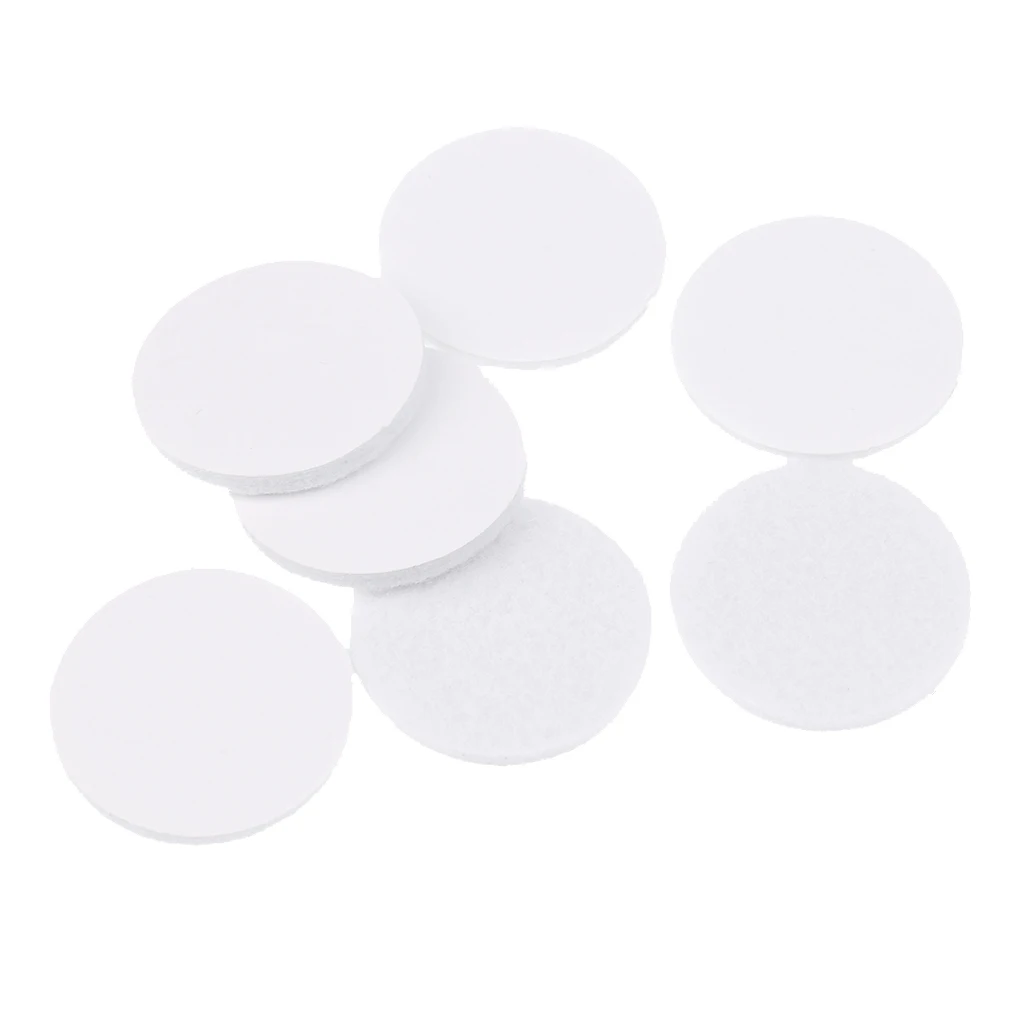 50 Pieces Round Shape Self Adhesive Table Chair Furniture Leg Felt Mat Pad White