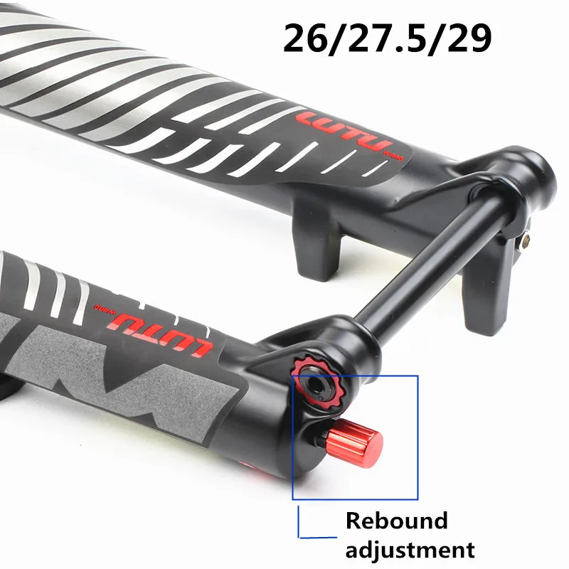 LUTU MTB велосипедная пневматическая вилка подвеска 26 ''27,5'' 29 ''горная вилка коническая рулевая вилка для велосипеда 140 мм дорожная Корона/Дистанционное устройство блокировки