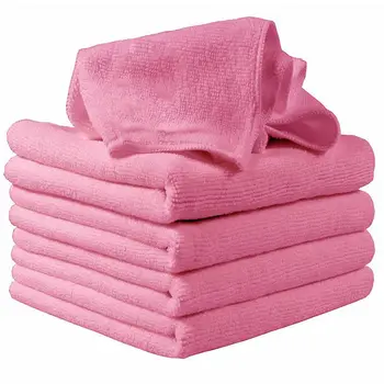 

Microfibre Cleaning Cloths, 5 Pack, Pink, Soft Microfibre Dusters, Machine Washable, Lint-Free