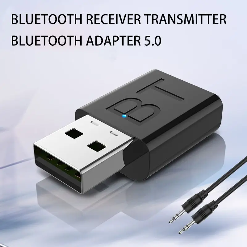 Портативный 2 в 1 Bluetooth 5,0 адаптер AUX стерео автомобильный тв Динамик Наушники USB передатчик цифровые устройства Музыка Аудио приемник