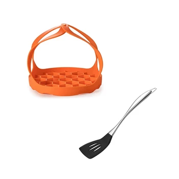

Pressure Cooker Sling, Silicone Bakeware Sling Compatible with 6 Qt / 8Qt & Nonstick Silicone Slotted Spatula Turner