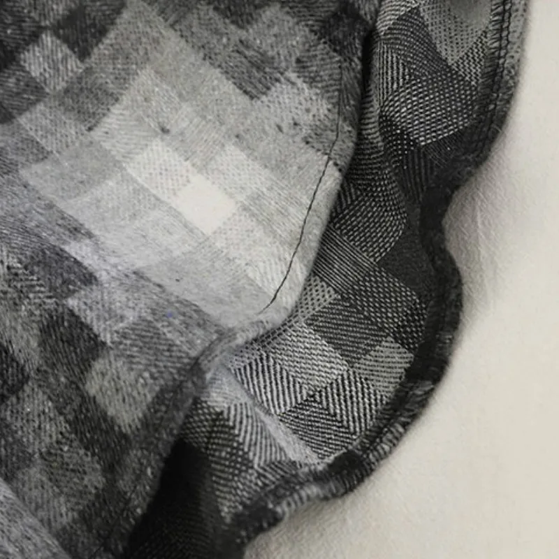 Neploe Ретро клетчатая однобортная блузка Модная тонкая талия пояс карман Blusas отложной воротник длинный рукав рубашка свободная 48261
