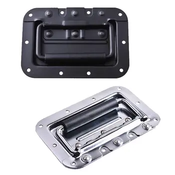 

House Furniture Cabinet Pulls Hardware Spring Loaded Steel Recessed Handle With Padded Grip Case Chest Cabinet Speaker Box