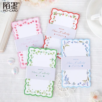 

Retro Flower Carft Paper Memo Pad Flower Handkerchief Series Note Memo Notepad School Office Supply Papelaria Gift Stationery