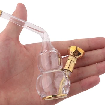 

1Pcs New Popular Mini Hookah Shisha Tobacco Smoking Pipes Gift Creative Metal Cigarette Holder Glass Bottle Water Pipe