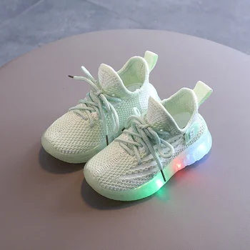 

Led Light Kids Sneakers Toddler Infant Baby Girls Boys Mesh Sport Shoes Sneakers Chaussure Enfant Luminous Children Shoes