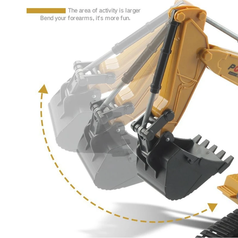 6CH экскаватор на дистанционном управлении, пульт дистанционного управления грузовик RC трактор строительная техника игрушки со светом и звуком для мальчиков девочек дети