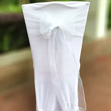 150 шт./компл. органзы стул пояса свадебного стула Узел крышка украшения стульев лук ремень Галстуки для свадьбы, банкета, на застежке Opotion Цвет