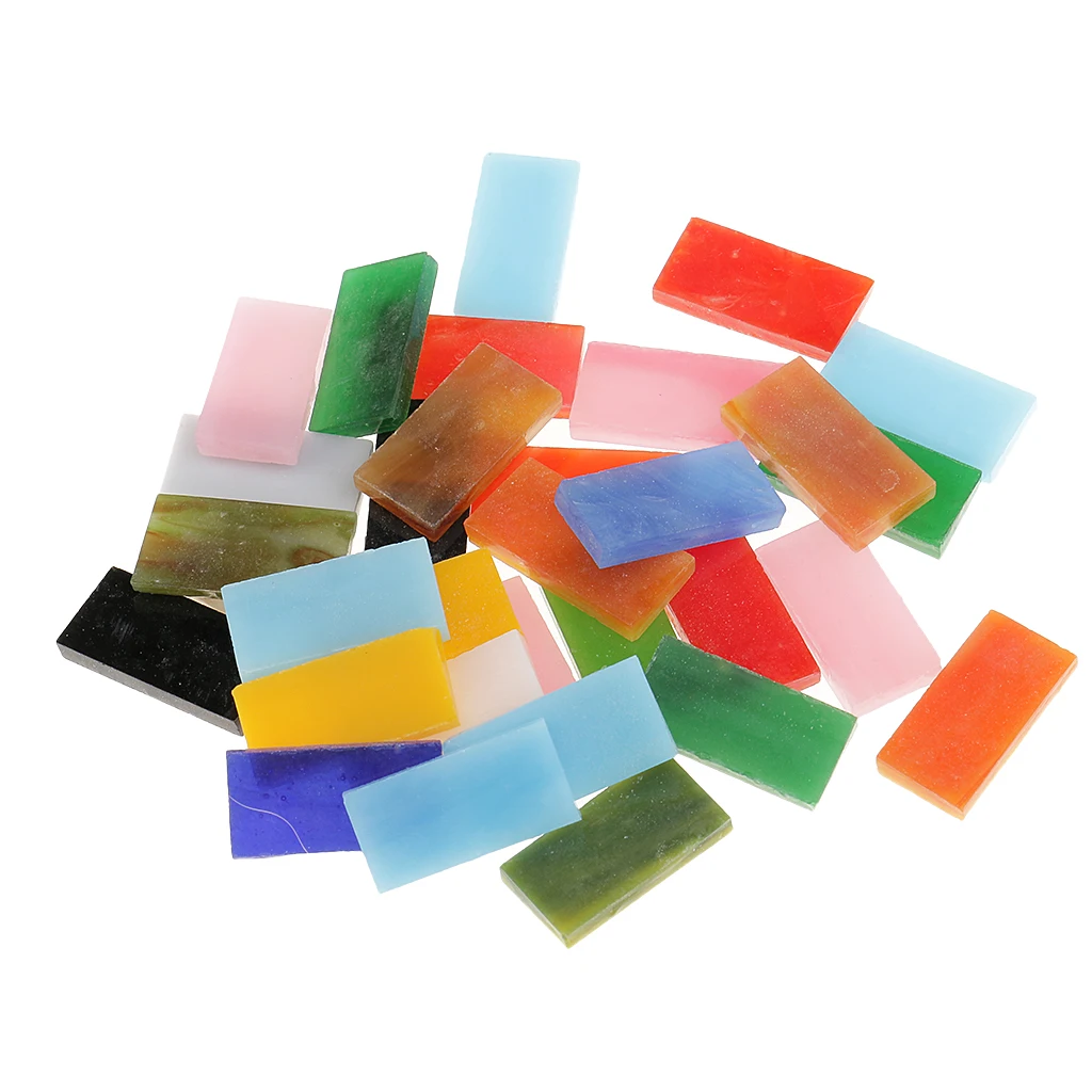 220pcs Mixed Color and Size Rectangle Vitreous Glass Mosaic Tiles Pieces for Mosaic Making DIY Crafts