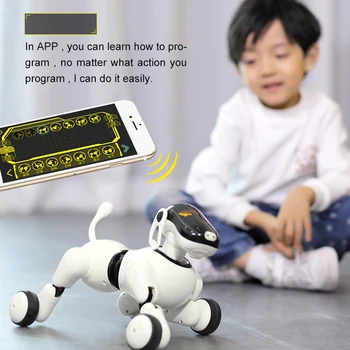 

Toy Dog 1803 Voice &App Controlled Robot AI Dog Bluetooth Connection Touch Motion Smart Electronic AI Pet Dog Toy For Kids Gift