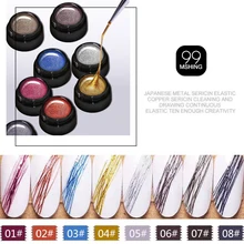 Mshing99 6 мл 8 цветов проволока для рисования ногтей гель лак для рисования Гель лак для вытягивания шелк паук Креативный ногтей художественный Гель-лак для ногтей