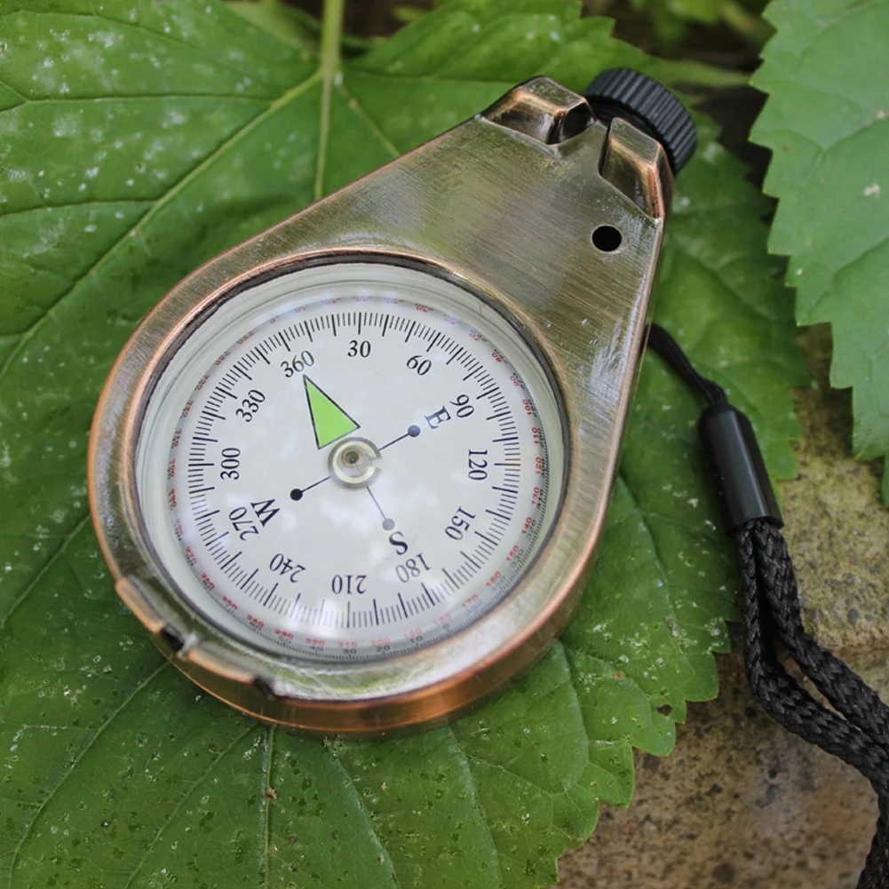 Vintage Hiking Gift Handheld Waterproof Anti-shock With Lanyard Camping North Accurate Outdoor Navigation Pocket Taper