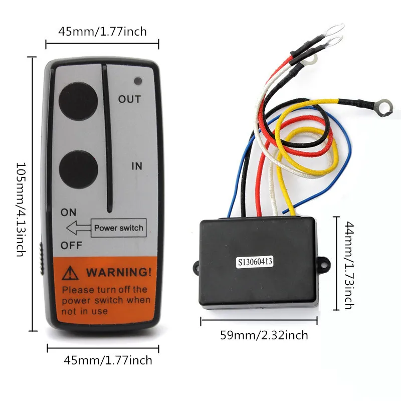 12 В Универсальная автомобильная Беспроводная лебедка, электрический пульт дистанционного управления с ручным передатчиком, набор для грузовика, квадроцикла, внедорожника, грузовика, автомобиля, прицепа, комплект