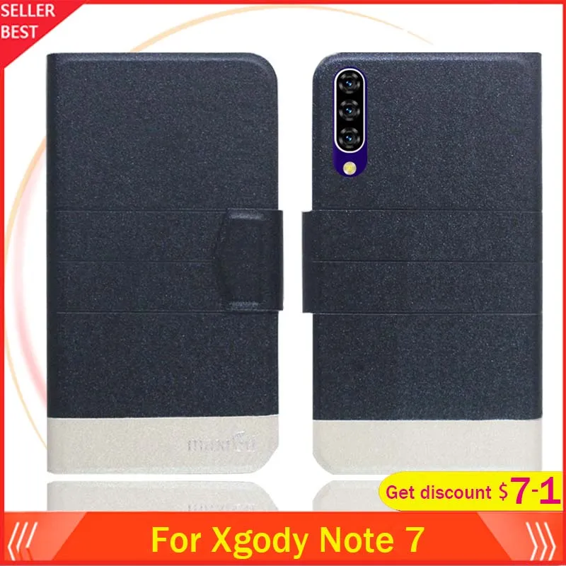 5 Colors Hot!! Xgody Note 7 Case 6.26&quot Flip Ultra-thin Leather Exclusive Phone Cover Fashion Folio Book Card Slots | Мобильные