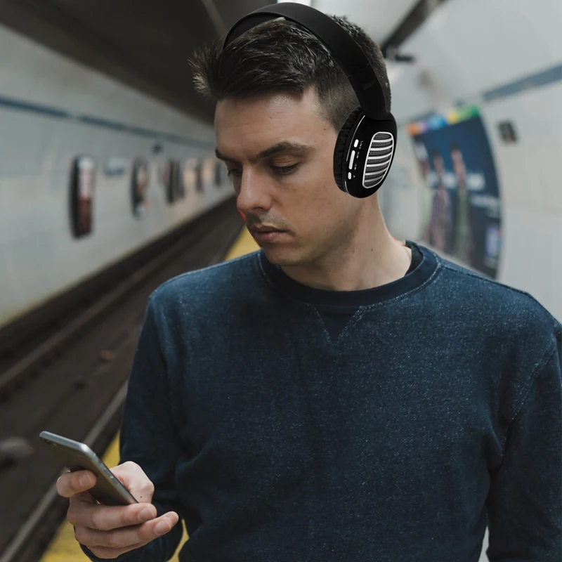ABKT-BINAI V79 Беспроводная bluetooth-гарнитура C-type AUX складные басовые стерео наушники с микрофоном гарнитура игровая гарнитура