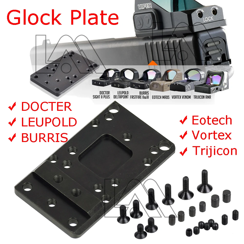 

Glock Rear Sight Mount Plate Base Mount Fit For Universal Red Dot Sight Pistol Accessories For Vortex Venom and Viper RMR