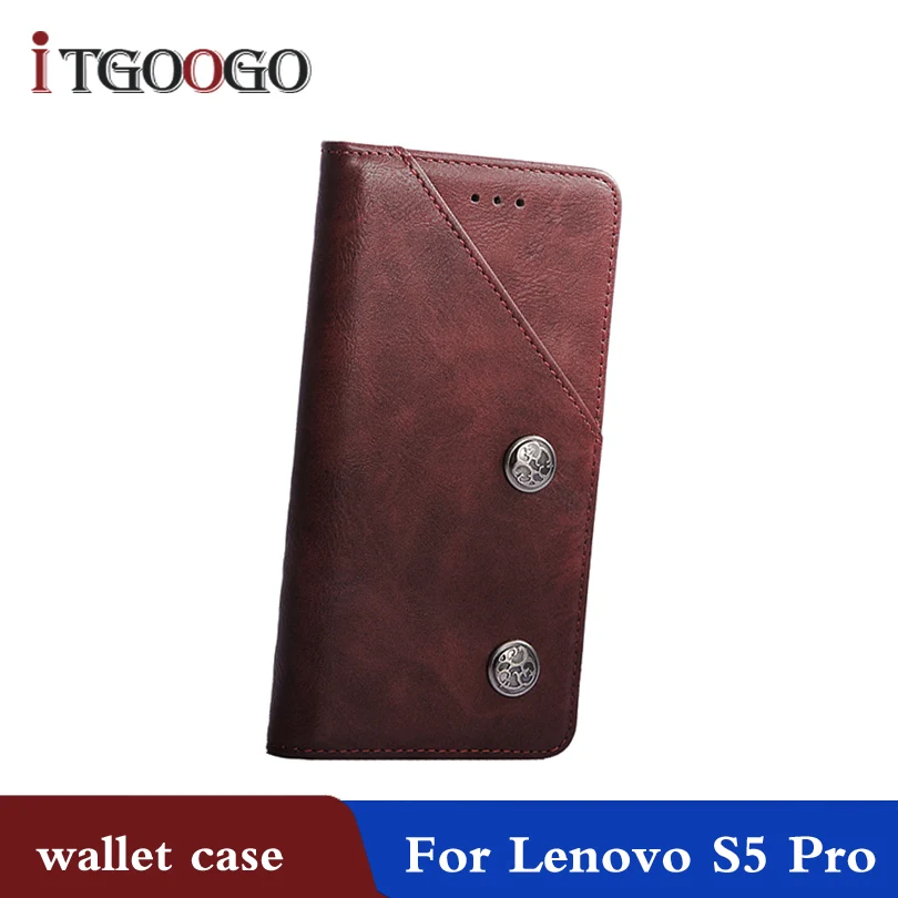 

Phone Case For Lenovo S5 Pro Case Cover Leather Flip Coque Luxury Protective Cover For Lenovo S5 Pro Fundas With Card Slot