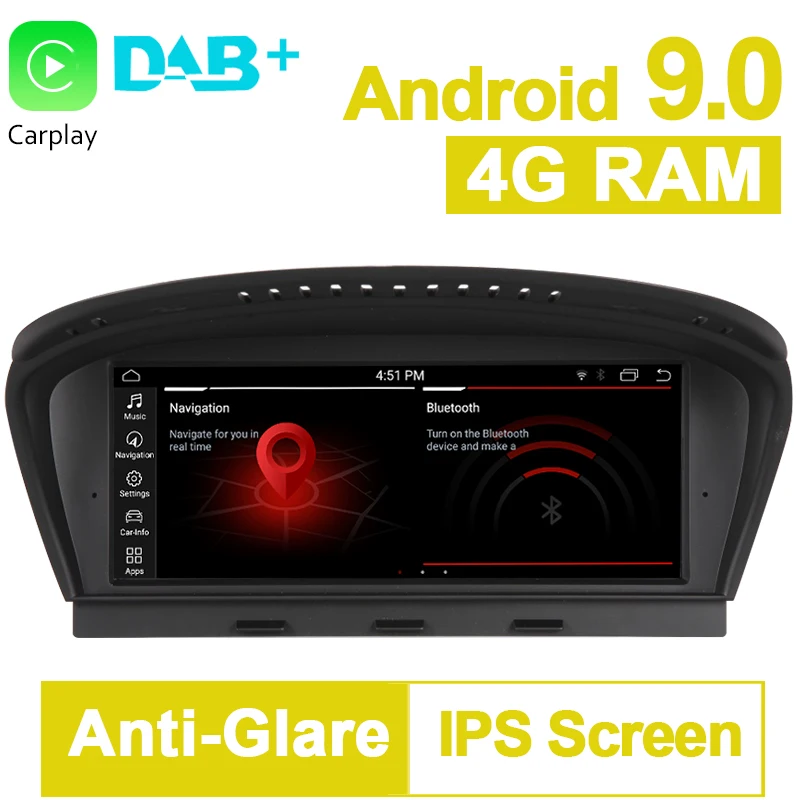 Tax Free 8.8\ 32G ROM Android 9.0 Auto Player GPS Navigation System Media Stereo For BMW 3 Series E90 for BMW 5 Series E60 CCC