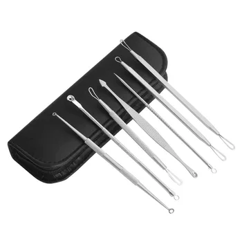 

silver-white cleaning blackhead nose facial cleaning stainless steel needle removal tool facial skin care pore cleaning tool