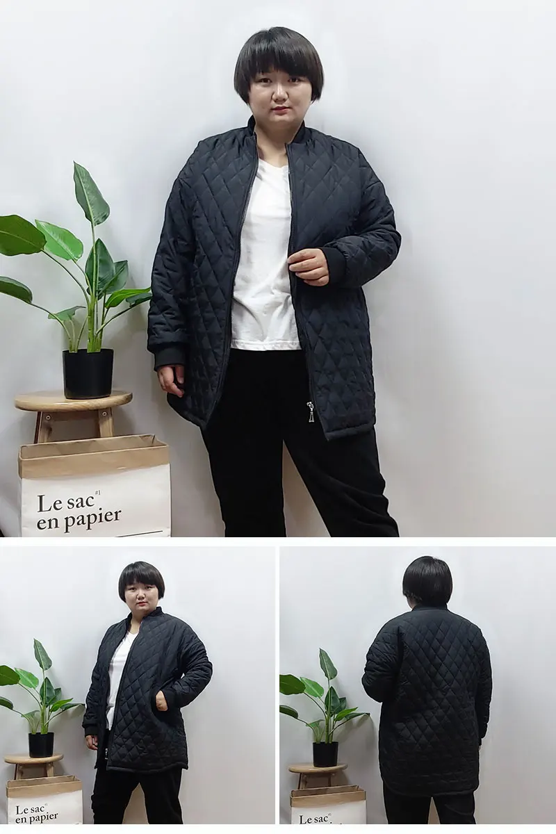 parka plus size outono inverno manga comprida