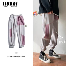 Зимние бархатные плотные спортивные штаны, мужские Модные повседневные штаны для бега, мужские уличные свободные штаны в стиле хип-хоп, Мужские штаны s