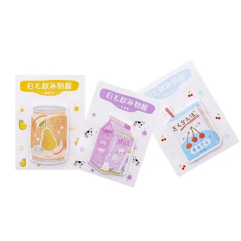 

Creative Food Milky Kawai Sticky Note Cute Memo Pad stationery Notepad Memopad Stationary Tab Card School Office Decoration Post