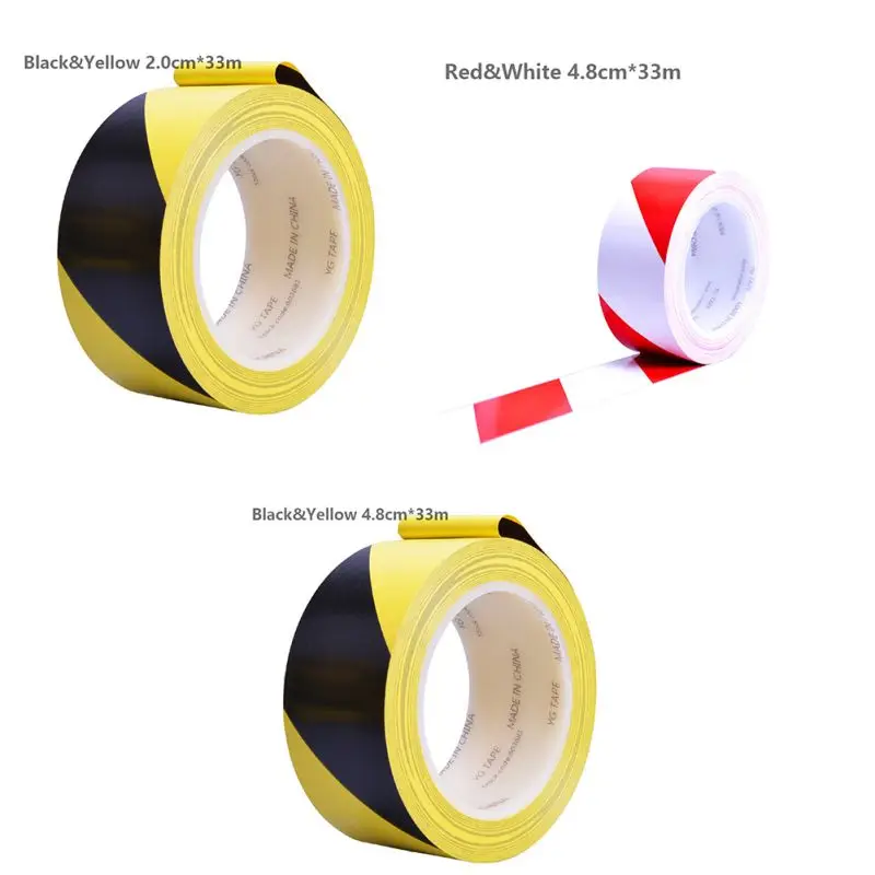 33м Предупреждение лента Водонепроницаемый Нескользящие царапин Стикеры осторожно клейкая лента безопасности