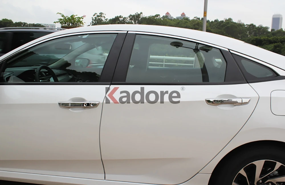 Для Honda Civic седан хромированные дверные ручки двери чаша крышка чашки накладка ободок литья гарнир объемного звучания