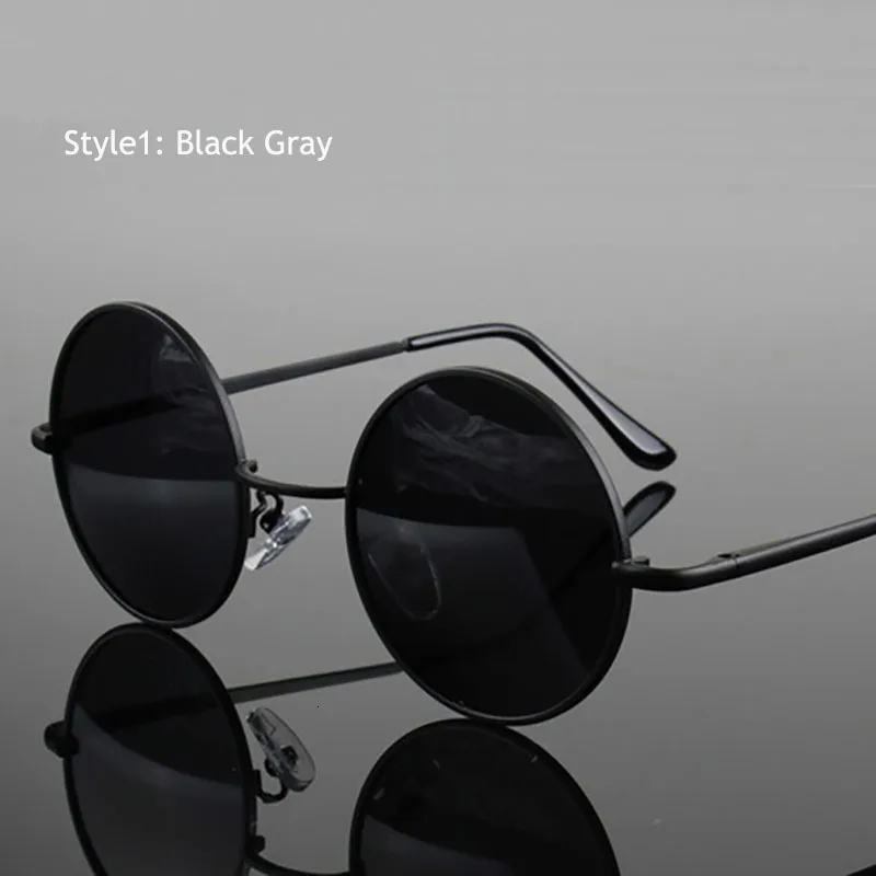 C1 Black Классические винтажные Поляризованные очки мужские брендовые дизайнерские солнцезащитные очки для женщин из металлической оправы линзы черные очки - Цвет линз: C1 Black
