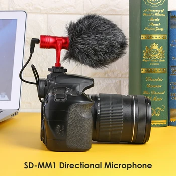 

SD-MM1 On-Camera Video Mic Carrying Handheld Camera with Shock Mount Elements for DSLR Camera Camcorder Cellphone