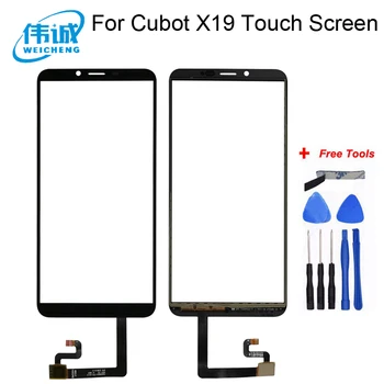

WEICHENG 100% tested 5.93 inch Mobile Phone Front Glass For Cubot X19 Touch Screen Digitizer Panel With Tape Replacement +Tools