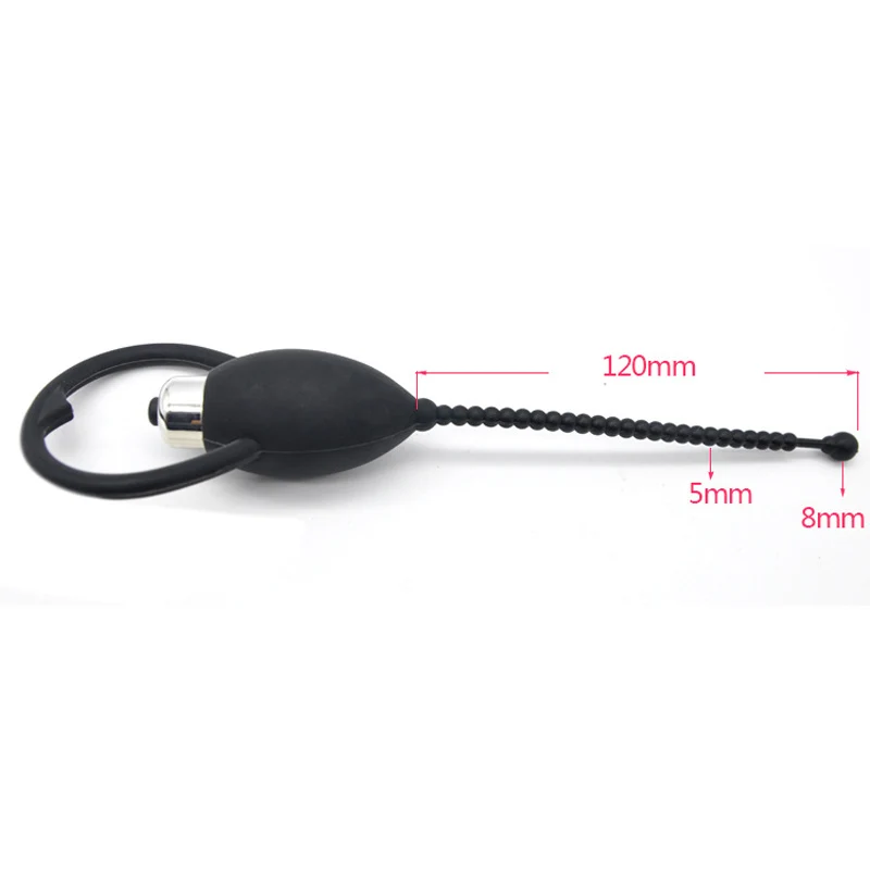 Chastity Urethral Vibrator Sound Catheter Male Female Penis Insert Device Silicone Dilator Penis Plug Stretching Sex Toy for Men