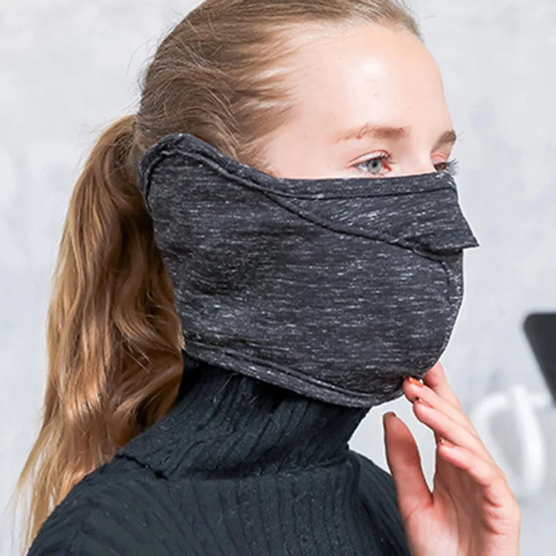 Unisex Winter Outdoor Cycling Face Mask Fleece Ear Protector Windproof Neck Warmer Cycling Accessories