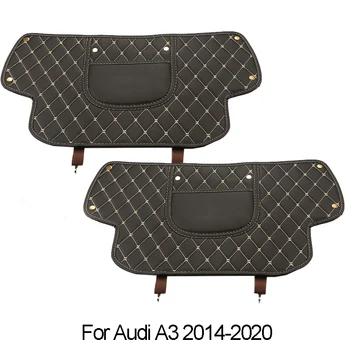 

Car Seat Back Protector Cover For Audi A3 2014-2020 PU Leather Children Anti Kick Mat Pad with Storage Bag Auto Accessories