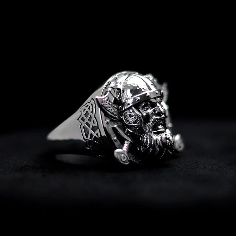 Кольцо из нержавеющей стали Viking Warrior мужское серебряное кольцо Berserker Байкер норвежский амулет ювелирные изделия