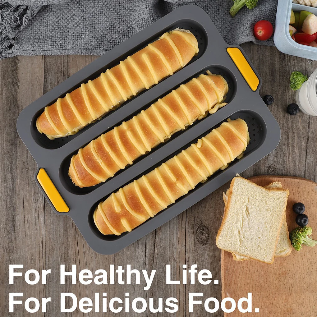 Silicone French Bread Baking Mold Set Bread Wave Baking Tray Practical