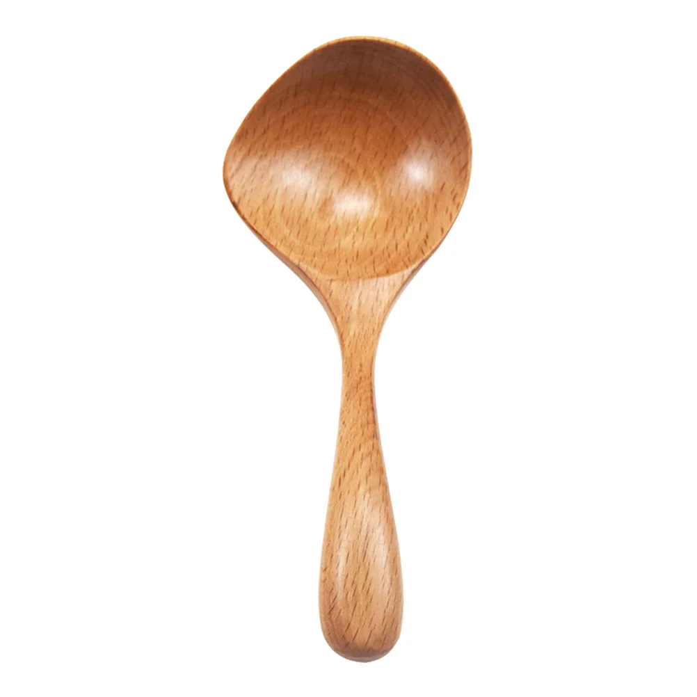 

Wooden Rice Scoop With Spout Japanese Style Porridge Soup Spoon Kitchen Utensil Tableware For Home Restaurant