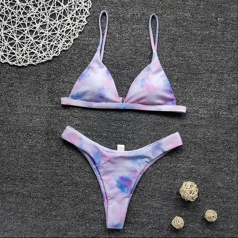2020 leopard print Bikini Set Women Swimming V Neck Swimwear Sexy Bikinis Swimsuit Biquini Female Beachwear Female Bathing Suit