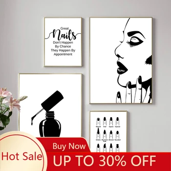 Günstig Nagel Salon Zitate Make-Up Wand Leinwand Malerei Poster Und Drucke Nagel Tech Künstler Geschenk Mode Kunst Bild Nagel Schönheit Hause Deco