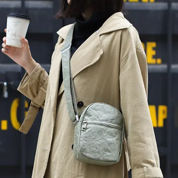 

Hylhexyr Mini Handbag Women's Kraft Paper Shoulder Bag Messenger Bags#30