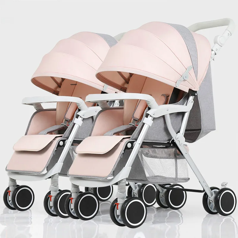 Детская коляска Twins роскошная Съемная модная детская с высокой посадкой|Двойная