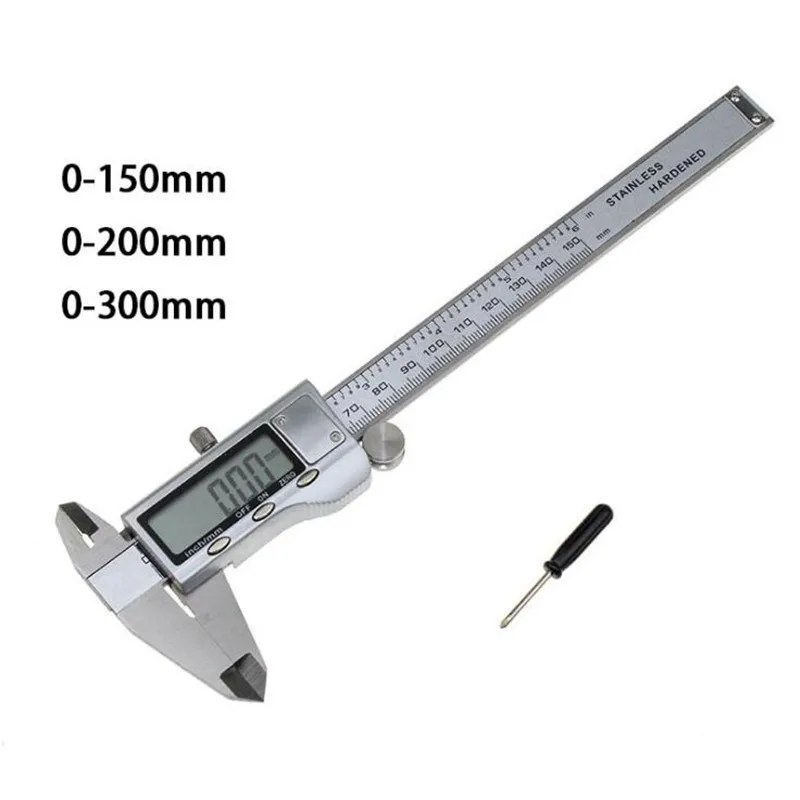 

Digital Caliper Measuring Tools Digital Display Electronic Vernier Caliper 0-150mm 200 300mm Accuracy 0.01mm Depth Measuring K6