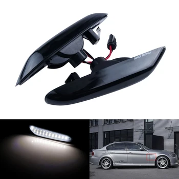 

ANGRONG 2 Black Smoked LED Side Indicator Repeater Light For BMW 3 5 SER E90 E91 E92 E60