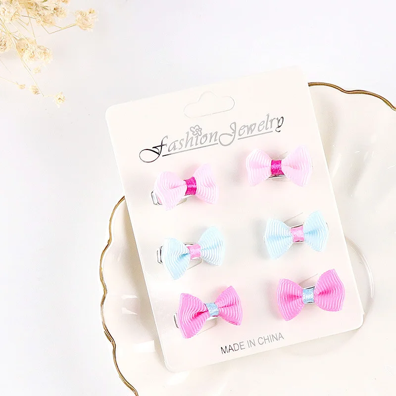 Новые горячие продажи 6 шт./лот заколки для волос бабочка шифоновый головной убор