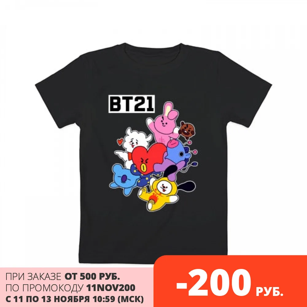 Детская футболка хлопок BT21 Mascots | одежда и обувь
