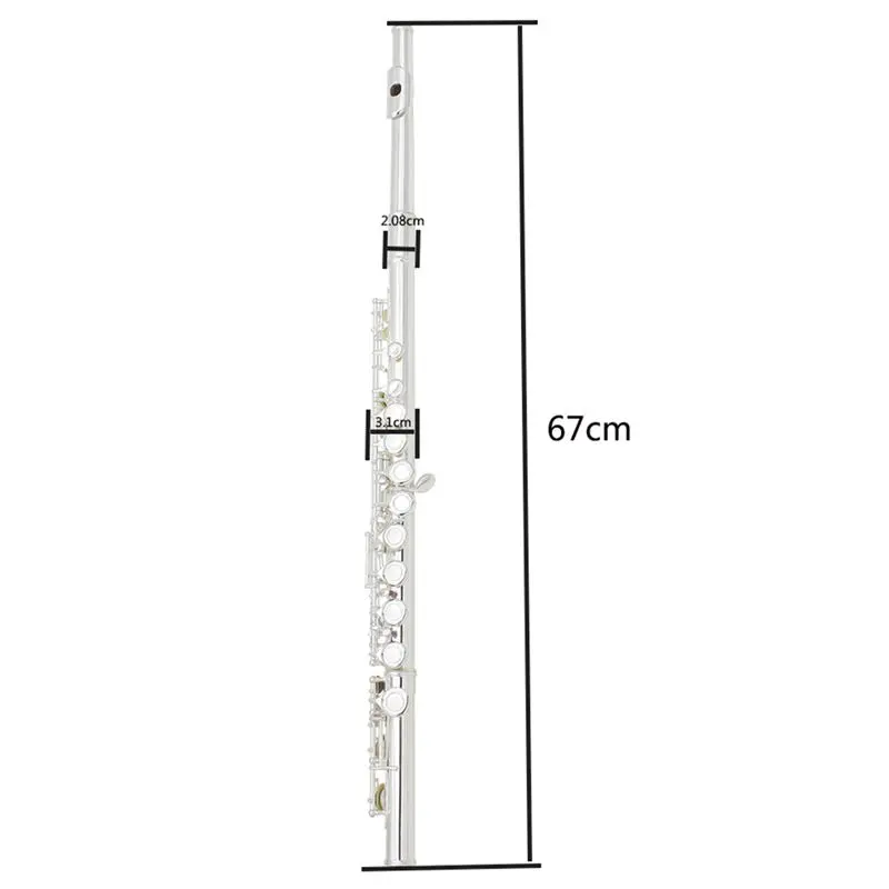 Ceny SLADE Western Concert flet Cupronickel pozłacane srebrny 16 otwory C klucz do instrumentów dętych drewnianych z rękawice Mini śrubokręt wyściełane Cas