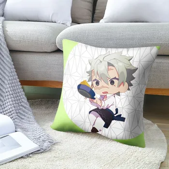 

45x45cmDemon Slayer Kimetsu no Yaiba Anime Polyester Pillowcase Office Sofa Cushion Pillowcase Waist Decorative Cushion Cover