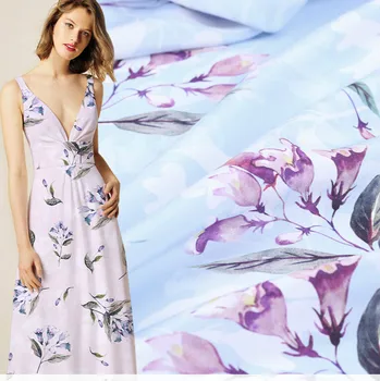 

114cm wide printed silk fabric meter 16 mm digital inkjet silk crepe de chine fabric shirt dress fabric wholesale silk cloth