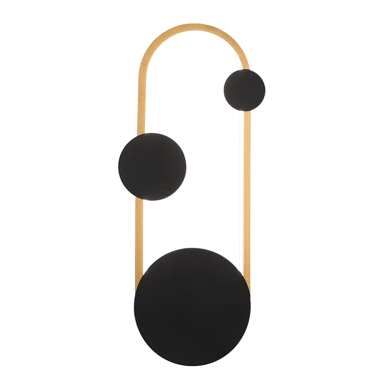 Modern LED Wall Lamps White/Gold With Black Indoor lighting 8ecdde6db90a376d7ab2a4: Oval Gold Black|Oval White Black|Round Gold Black|Round White Black